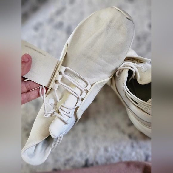 Puma Fenty Women's Cream Hi Trainer Leather Whisper Sneakers Size 9. - Picture 5 of 11